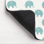 Aquamarines Niedliches Elefantenmuster Mousepad (Ecke)
