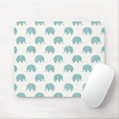 Aquamarines Niedliches Elefantenmuster Mousepad (Mit Mouse)