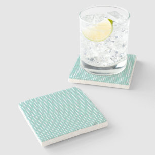 Aquamarines Niedliches Muster Little White Diamond Steinuntersetzer