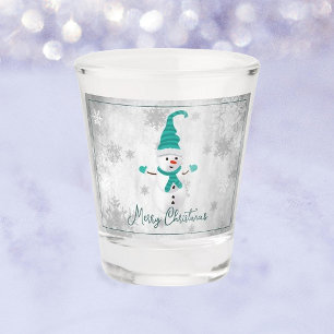 Aquamarines Niedliches Snowman Holiday Showglas Schnapsglas