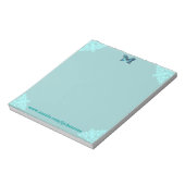 aquamarines Notizblock (Rotiert)