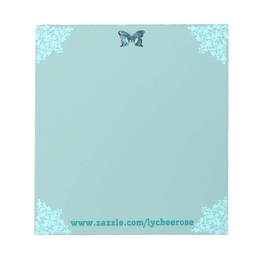 aquamarines Notizblock (Vorderseite)