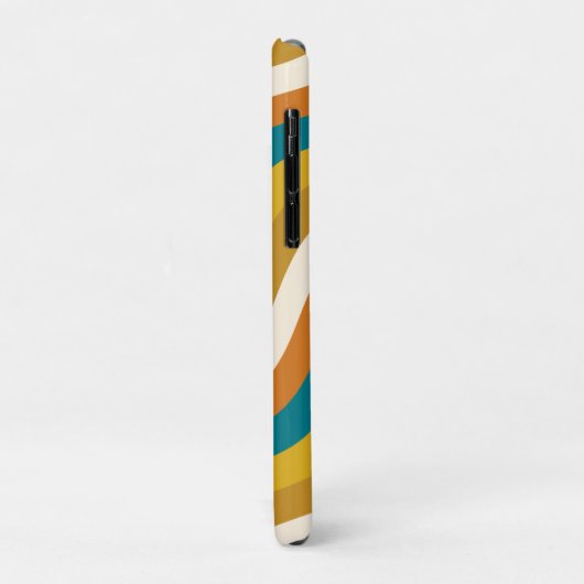 Aquamarines Ochre-Anfangsmuster für den Wavy Pop S Case-Mate iPhone Hülle (Hinten/Links)