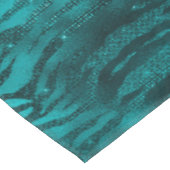Aquamarines Ombre Glam Glitzer Tiger Streifen Must Tischdecke (Schrägansicht)