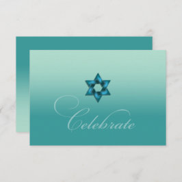 Aquamarines Ombre mit Star RSVP Karte