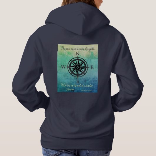 Aquamarines Ombre Sea Hoodie (Rückseite)