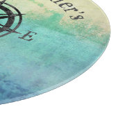 Aquamarines Ombre Sea Naugram Schneidebrett (Ecke)