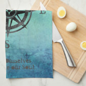 Aquamarines Ombre Sea Nautic Geschirrtuch (Viertel Falte)