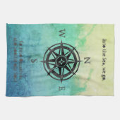 Aquamarines Ombre Sea Nautic Geschirrtuch (Horizontal)