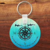 Aquamarines Ombre Sea Schlüsselanhänger (Vorderseite)