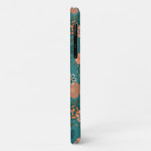 Aquamarines Orange Trendy Vine Blume Muster Case-Mate iPhone Hülle (Hinten/Links)