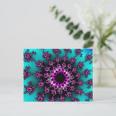 Aquamarines Orientalisches Auge Postkarte (Stehend Vorderseite)