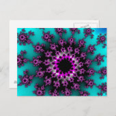 Aquamarines Orientalisches Auge Postkarte (Vorne/Hinten)