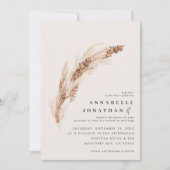 Aquamarines Pampas-Gras-Hochzeit (Vorderseite)
