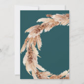 Aquamarines Pampas-Gras-Hochzeit (Rückseite)