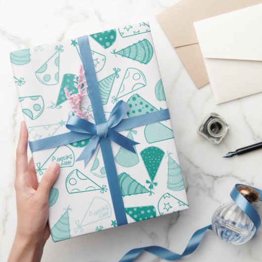 Aquamarines Party Geschenkpapier (Schenken)
