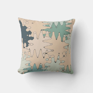 Aquamarines Peach Modern Einzigartiger Trendstil Kissen