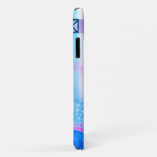 Aquamarines Personalisiertes Girly Blue Monogram T Case-Mate iPhone Hülle (Hinten/Rechts)