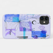 Aquamarines Personalisiertes Girly Blue Türkise Mo Case-Mate iPhone Hülle (Rückseite (Horizontal))