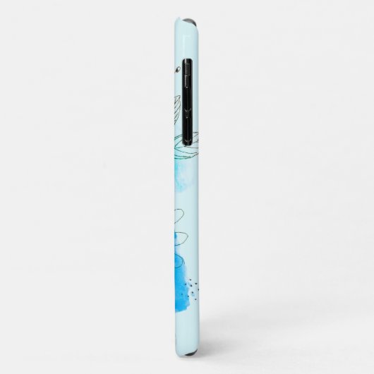 Aquamarines Personalisiertes Girly Blue Türkise Mo Case-Mate iPhone Hülle (Hinten/Links)