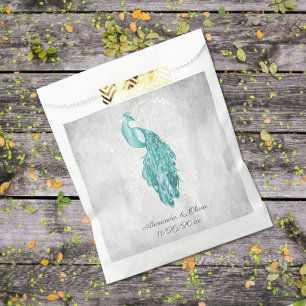 Aquamarines Pfau-Gastgeschenk Hochzeit-Bag Geschenktütchen