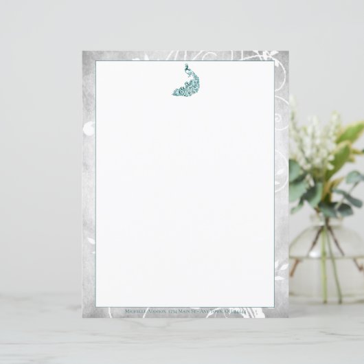 Aquamarines Pfauengeschoss (Stehend Vorderseite)