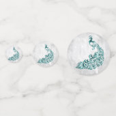 Aquamarines Pfauenleaf Konfetti (Vorderseiten)