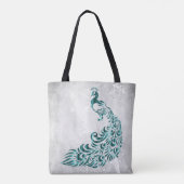 Aquamarines Pfauenleaf Tasche Bridesmaid (Rückseite)