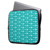 Aquamarines Pfauenpfeil Laptopschutzhülle (Vorderseite Links)