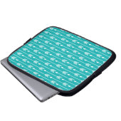 Aquamarines Pfauenpfeil Laptopschutzhülle (Vorne Knopf)
