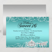 Aquamarines Pferd & Carriage Princess Sweet 16 Ein Einladung (Vorne/Hinten)