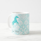 Aquamarines Pferd Kaffeetasse (Vorderseite Links)