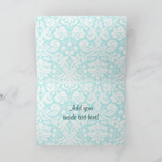 Aquamarines Pferd Karte (Innenseite)