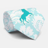 Aquamarines Pferd Krawatte (Gerollt)