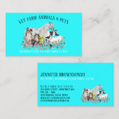 Aquamarines Pferd Schafe Katze Bird Veterinary Visitenkarte (Vorne/Hinten)