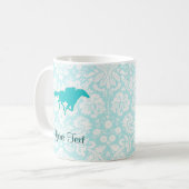 Aquamarines Pferdelaufen Kaffeetasse (Vorderseite Links)