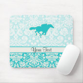Aquamarines Pferdelaufen Mousepad (Mit Mouse)