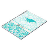Aquamarines Pferdelaufen Notizblock (Linke Seite)