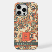 Aquamarines Pfirsichpfirsich Orange Paisley iPhone Hülle (Rückseite)