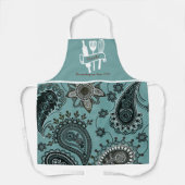 Aquamarines Pisley, Personalisierte Kochkunst Schürze (Vorderseite)