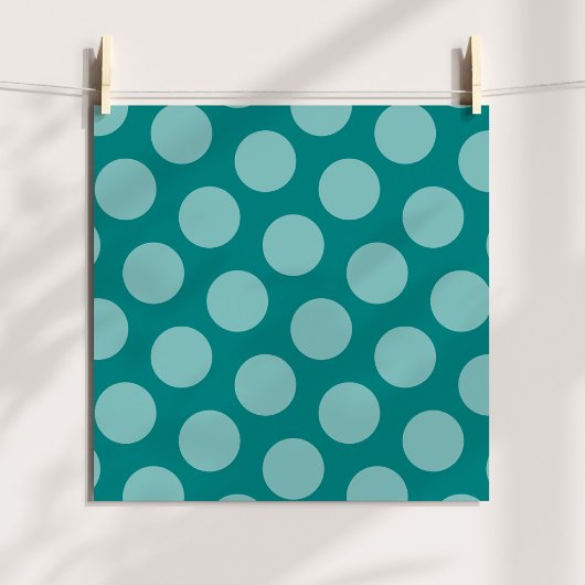 Aquamarines Polka Dot Muster Fotodruck