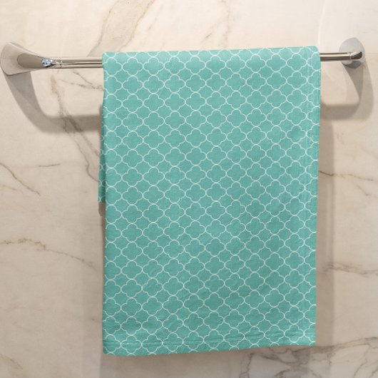 Aquamarines Quatrefoil Badhandtuch Set
