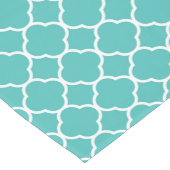 Aquamarines Quatrefolienmuster Kurzer Tischläufer (Ecke)