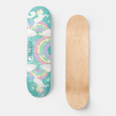 Aquamarines Rainbow Unicorn Skateboard (Vorderseite)