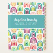 Aquamarines Rainbows & Suns Muster zurück zur Schu Planer (Rückseite)