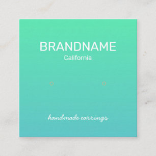 Aquamarines Regenbogenfarben-Ohrringe-Display Quadratische Visitenkarte