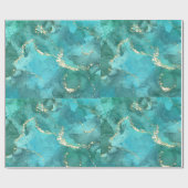 Aquamarines Reset-Design-Wrapping-Papier Geschenkpapier (Flach)