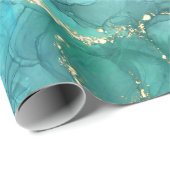 Aquamarines Reset-Design-Wrapping-Papier Geschenkpapier (Rolleneckpunkt)