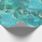 Aquamarines Reset-Design-Wrapping-Papier Geschenkpapier (Ecke)