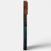 Aquamarines Resin- und Brennholzdesign Case-Mate iPhone Hülle (Rückseite / Rechts)